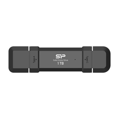 Picture of Silicon Power 1TB DS72 Portable USB 3.2 Gen 2 Type-C/Type-A SSD Solid State Drive Stick (Black)