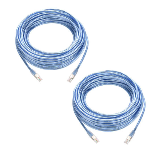 Picture of Beszin 2-Pack RJ11 50Ft Shielded Modem Cable for High Speed DSL Internet, for Broadband DSL Modems, High Speed Data Transfer, Home DSL Ethernet Phone Jack Cable