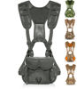 Picture of Boundless Performance Binocular Harness Chest Pack - Our Bino harness case is great for hunting, hiking, and shooting - Bino straps secure your binoculars - holds rangefinders, bullets, gear - Gray