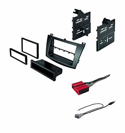 Picture of Premium Car Stereo Install Dash Kit, Wire Harness, and Antenna Adapter for Installing an Aftermarket Radio for 2010 2011 2012 2013 Mazda 3 Mazda3