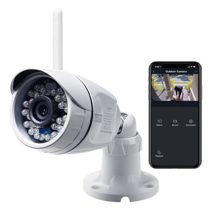 Picture of Geeni Hawk HD 1080p Outdoor Security Camera | IP66 Weatherproof WiFi Surveillance with Night Vision, 2-Way Audio, and Motion Detection | Compatible with Alexa and Google Home