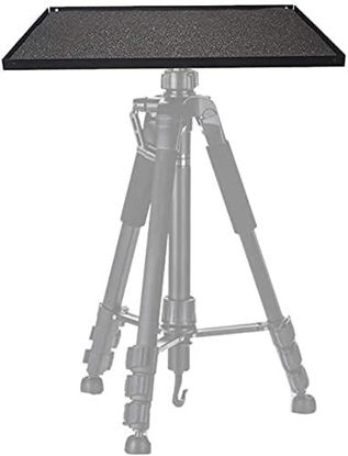 Picture of Coret Projector Tray, Laptop Tray Platform Holder Pallet for 3/8" or 1/4" Screw Tripod Stand Mount Widely Use in Classrooms, Meeting Rooms,Stage,Studio,Office,Outdoor (11 x 15 inch)