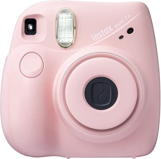 Picture of Fujifilm Instax Mini 7+ Camera, Easy to Operate, Portable, Handy Selfie Mirror, Polaroid Camera, Perfect for Beginners and Experts, Sleek and Stylish Design - Light Pink (Renewed)