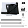 Picture of Foldable Projector Screen 100 inch with Telescopic Rod Combination Frame 16:9 HD 4K Anti-Crease Black Backing Silver Portable Projection Screen