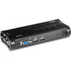 Picture of TRENDnet 4-Port USB KVM Switch Kit, VGA and USB Connections, 2048 x 1536 Resolution, Cabling Included, Control Up to 4 Computers, Compliant with Window, Linux, and Mac OS, Black, TK-407K