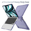 Picture of Batianda Shockproof Hard Case for MacBook Pro 13 Inch 2020 2022 A2338 M1 M2 Chip A2289 A2251 with Touch Bar, Heavy Duty Protective Shell Case with Fold Kickstand & Keyboard Cover Skin, Lavender Gray