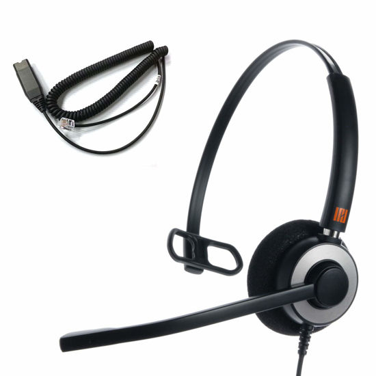 Picture of IPD IPH-160 Phone Headset with Noise Cancelling Microphone for Office and Call Center-Compatible with Avaya 1608 1616 9601 9608 9611 9611G 9620 9621 9630 9631 9640 9641 9650 9670 J139 J159 J169 J179