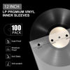 Picture of 100-Pack 3-Ply Vinyl Sleeves Inner - 12 Inch Vinyl Protective Sleeves LP Album Cover,3 Layer Anti Static Rice Paper LP Sleeves Protect Your LP Collection (inner Sleeves-Square)