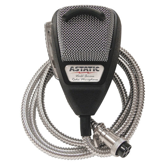 Picture of Astatic (302-10001SE) 636LSE 4-Pin Noise Canceling CB Microphone,XLR, Silver