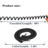 Picture of Phone Cord Landline8Ft Uncoiled / 1.4Ft Coiled Landline Phone Handset Cable RJ9 4P4C Telephone Accessory- Black (20pack)