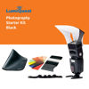 Picture of LumiQuest Photography Starter Kit, Pocket Bouncer Light Diffuser with UltraStrap & FXtra Colored Gel Kit