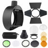 Picture of Godox AK-R1 Round Head Accessories Kit & Godox S-R1 Flash Head Adapter | Compatible for Godox V860II TT685 TT600 Compatible with Canon with Nikon with Sony Camera Flash Speedlight