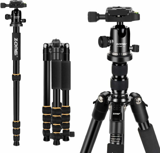 Picture of ZOMEi Camera Tripod 62" Light Weight DSLR Tripod with Ball Head Quick Release Plate and Carrying Case (Aluminum Tripod)