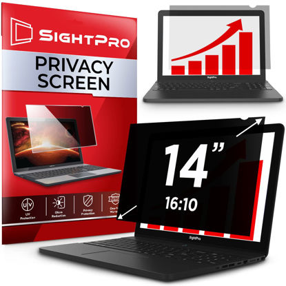 Picture of SightPro 14 Inch 16:10 Laptop Privacy Screen Filter - Computer Monitor Privacy Shield and Anti-Glare Protector