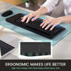 Picture of Wireless Keyboard and Mouse Combo,LIZRROT Ergonomic Computer Keyboard with Wrist Rest,2.4GHz Full-Sized Silent Mouse and Keyboard Combo with Phone Holder for Window, Mac, PC, Laptop