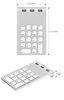 Picture of Alcey Aluminum Finish USB Numeric Keypad with USB Hub and 24 inch USB Cable, for iMac, MacBook, MacBook Pro, MacBook Air, Mac Mini, or Any PC