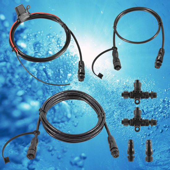 Picture of 124-69 NMEA 2000 Network Starter Kit Replacement for Lowrance N2K-EXP-RD-2 Cable Kit with T-Connectors Male/Female Terminator for HDS LCX LMS GlobalMap