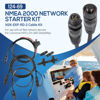 Picture of 124-69 NMEA 2000 Network Starter Kit Replacement for Lowrance N2K-EXP-RD-2 Cable Kit with T-Connectors Male/Female Terminator for HDS LCX LMS GlobalMap