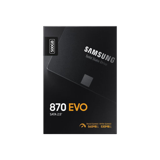 Picture of SAMSUNG SSD 870 EVO, 500 GB, Form Factor 2.5”, Intelligent Turbo Write, Magician 6 Software, Black