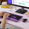 Picture of Wireless Keyboard and Mouse, KOPJIPPOM Purple Keyboard and Mouse with Wrist Rest, 2.4G Silent Cordless Full-Size Keyboard Mouse Combo for Windows Computers Desktop, Laptop, PC