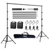 Picture of ITOTIN Backdrop Stand for Photography 9ft x 10ft Heavy Duty Photo Background Stands Support Kit with Carry Bag for Photo Studio, Photoshoot, Parties, Photographic Equipments