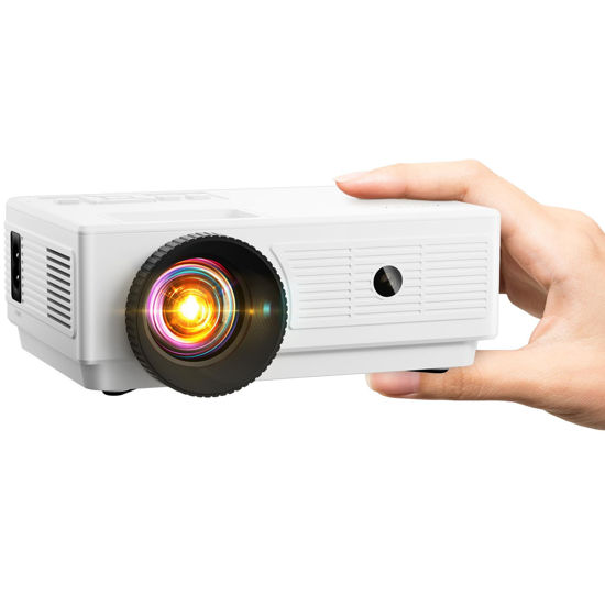 Picture of ARTSEA Portable Bluetooth Mini Projector - HD 1080P Supported Movie Projector for iPhone, Home Theater Video Projector Compatible with iOS/Android Phone/Tablet/Laptop/PC/TV Stick/Box/USB Drive/DVD