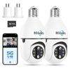 Picture of Hiseeu Light Bulb Security Camera Wireless WiFi 5G&2.4GHz,10X Zoom Dual Lens PTZ Light Socket Security Camera, 2-Way-Audio, Auto Tracking & Alarm, 3MP Color Night Vision, 64GB SD Card