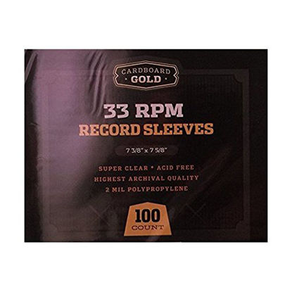 Picture of 100 CBG 33 RPM 12" LP Record Album Sleeves - Archival Quality Protection for Your Records