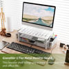 Picture of gianotter Monitor Stand Riser, Desk Organizer with Drawer and Pen Holder, 2-Tier Computer Stand, Desk Accessories & Workspace Organizers(White)