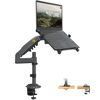 Picture of NB North Bayou Laptop Mount with Adjustable Tray for 10-17” Notebook, Full Motion Arm with VESA Plate for 17-30” Monitor (Within 4.4~19.8lbs),Clamp-on Grommet Mounting H100-FP