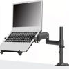 Picture of NB North Bayou Laptop Mount with Adjustable Tray for 10-17” Notebook, Full Motion Arm with VESA Plate for 17-30” Monitor (Within 4.4~19.8lbs),Clamp-on Grommet Mounting H100-FP