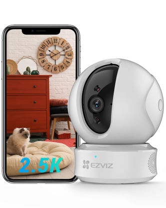 Picture of EZVIZ C6CN 2K+ Indoor Pan/Tilt Wi-Fi Security Camera, Human Detection, Smart Tracking, Two-Way Talk with Google Assistant and Amazon Alexa Compatibility