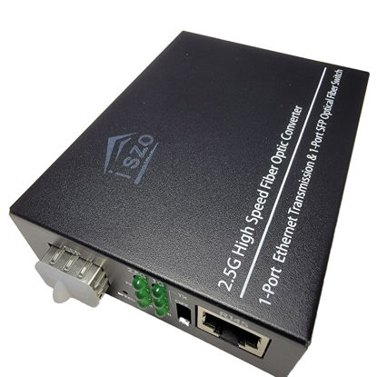 Picture of iszo 2.5G SFP Port Transceiver Media Converter,20km SM,RJ45 100M/1000M/2.5G Adaptive,Full/Half Duplex,Inside TTL Port,Also Work 2.5G/1G GPON SFP ONU Stick Such as The 5671A and G-010S-P and More