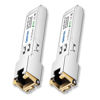 Picture of [2 Pack] 1.25/2.5/5/10G SFP+ to RJ45 Transceiver, Copper SFP+ Module, Cat.6a/7, up to 30m, for Cisco SFP-10G-T-S, MikroTik S+RJ10, Ubiquiti UF-RJ45-10G, Netgear AXM765, Netgear, TP-Link, Fortinet