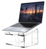 Picture of FUCDTEFC Acrylic Laptop Stand for Desk, Laptop Riser for 10-14 Inch Laptops, Ergonomic Laptop Holder, Computer Stand for Laptop Compatible with Macbooks and Notebooks- Clear