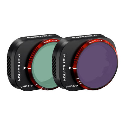 Picture of Freewell Variable ND (Mist Edition) VND1-5 Stop, VND6-9 Stop 2 Pack Run&Gun Camera Lens Filters Compatible with Mini 4 Pro