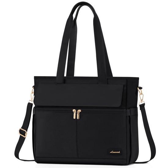 Picture of LOVEVOOK Work Bags for Women 15.6 Inch Work Tote Bags with Laptop Compartment Large Capability Laptop Purse Professional Teacher Tote Bag Casual Computer Briefcase for Office Travel Nurse