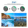 Picture of NEEWER 2 in 1 46mm Variable ND Filter ND2-ND32&CPL Filter(Circular Polarizer Filter) No X Cross/30 Layer Nano Coated/HD Optical Glass/Ultra Slim Aluminum Alloy Frame/Water Repellent/Scratch Resistant