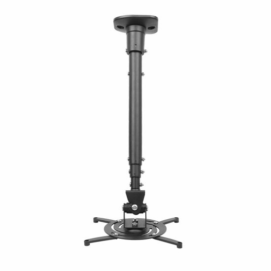 Picture of DYNAVISTA Full Motion Universal Ceiling Projector Mount Bracket with Adjustable Height and Extendable Arms Rotating Swivel Mount for Home and Office Projector (Black)