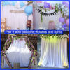 Picture of 10x10 White Backdrop Curtain for Parties Wedding Wrinkle Free White Photo Curtains Backdrop Drapes Fabric Decoration for Baby Shower 5ft x 10ft,2 Panels