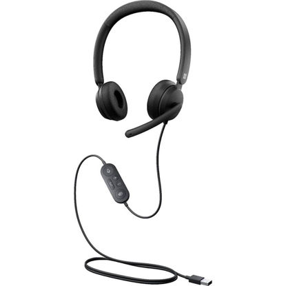 Picture of Microsoft Modern Wired Headset,On-Ear Stereo Headphones with Noise-Cancelling Microphone, USB-A Connectivity, In-Line Controls, PC/Mac/Laptop - Certified for Microsoft Teams