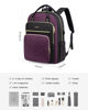 Picture of LOVEVOOK Laptop Backpack Purse for Women, 15.6" Laptop Bag for Travel with USB Port, Water Resistant Lightweight Daypacks for College Work Business, Nurse Teacher Computer Bags, Purple Black