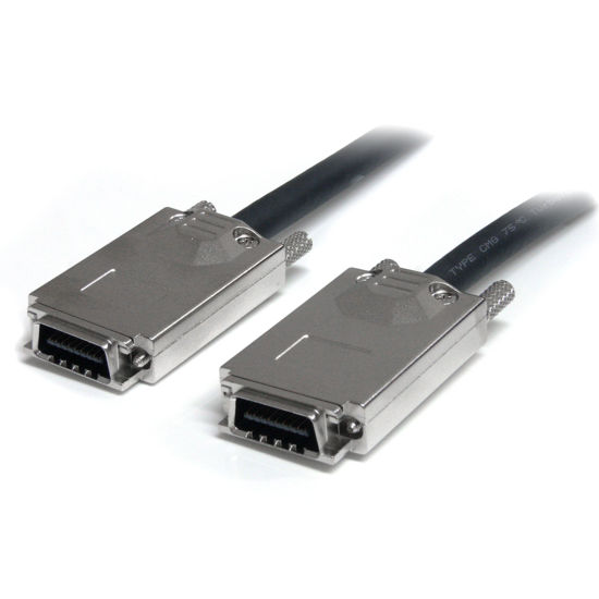 Picture of StarTech.com 1m Infiniband External SAS Cable - SFF-8470 to SFF-8470 - Up to 6 Gbps (SAS7070S100)