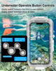 Picture of PULUZ 40m/130ft Waterproof Diving Case for iPhone 15 Pro Max/15 Plus /14 Plus / 14 Pro Max / 13 Pro Max /12 Pro Max/for Surfing Snorkeling Floating Photo Video Taking Underwater Housing Cover White