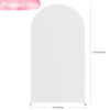 Picture of Wokceer 7.2FT Wedding Arch Cover Spandex Fitted Wedding Arch Stand Covers Round Top Chiara Backdrop Cover for Birthday Party Ceremony Banquet Decoration White