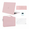 Picture of MOSISO Compatible with MacBook Air 13 inch Case 2022 2021 2020 2019 2018 Release A2337 M1 A2179 A1932 Retina Display, Plastic Hard Shell&Bag&Keyboard Skin&Webcam Cover&Screen Protector, Rose Quartz