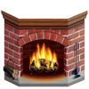 Picture of Brick Fireplace Stand-Up Party Accessory (1 count) (1/Pkg)