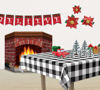 Picture of Brick Fireplace Stand-Up Party Accessory (1 count) (1/Pkg)