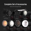 Picture of NEEWER CRM2 Magnetic Accessories Kit for Round Head Flash Z1-C Z1-N Z1-S Z2-C Z2-N Z2-S Compatible with Godox V1 Speedlites, Included 14pcs Flash Light Control Modifier Diffuser Adapter