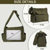 Picture of Canvas Messenger Bag Large Hobo Crossbody Bags with Multiple Pockets,School Vintage Shoulder Laptop Bag for Women and Men-Army Green